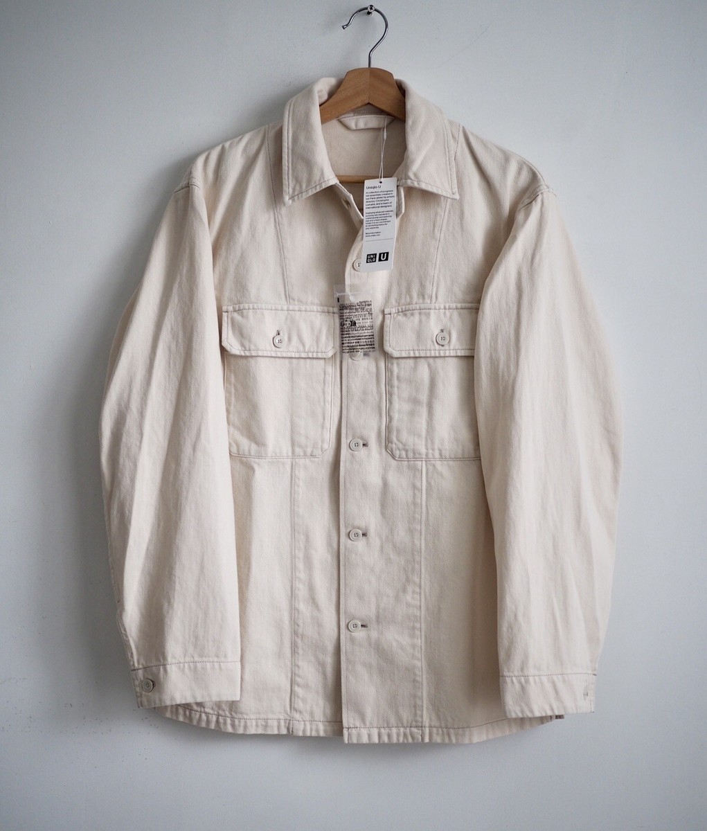 Lemaire Casual Uniqlo Women's Premium Soft Denim Shirt Jacket size