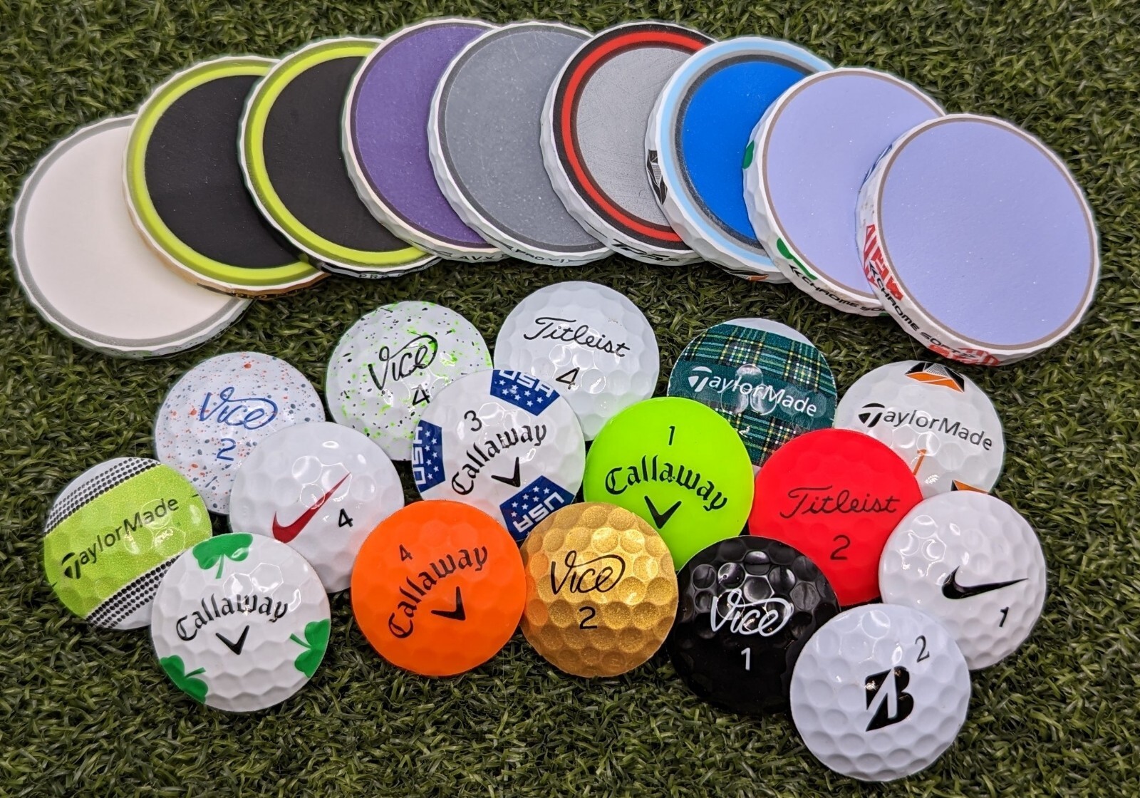 Mizuno Real Golf Ball Marker With Magnetic Hat Clip Orange Tour Rb 556