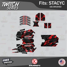 Graphics Kit for STACYC 16E Brushed Electric Bike Twitch-red