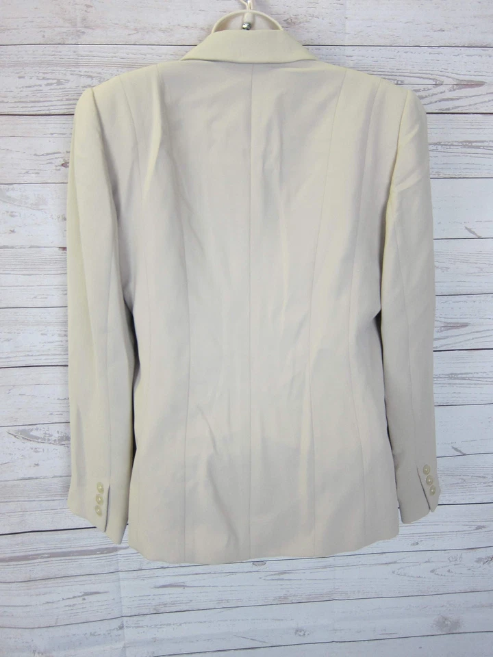 Linda Allard Ellen Tracy Petite Mujer Vestido Taupe Traje Chaqueta Pantalones Talla 12P Foto 4 de 4