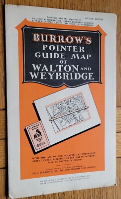 WALTON und WEYBRIDGE BURROWS Zeigerführer KARTE - Karten & Ergänzungen & ausklappbare KARTE