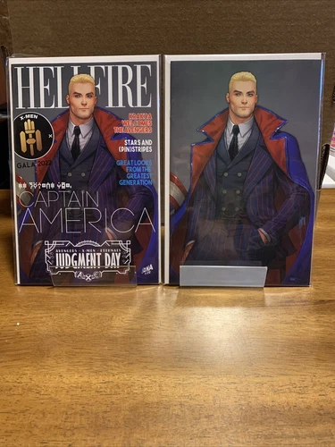AXE JUDGMENT DAY #3 DAVID NAKAYAMA EXCLUSIVE CAPTAIN AMERICA HELLFIRE GALA SET
