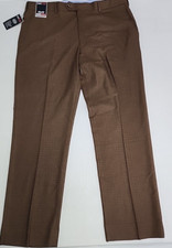 Roundtree  Yorke Travel Smart Ult. Comfort Classic/Flat Front Pants 40x30 NWT's