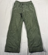 VTG 60s 70s Military Welt Pocket Carpenter Style Trousers Green Men  s 28x28