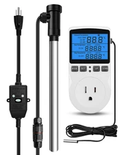 1500W 120V Titanium Immersion Water Heater Assembly with Sensor, for Bathtub Poo