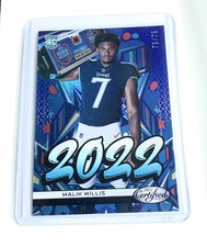 2022 Panini Certified MALIK WILLIS RC BLUE MIRROR PRIZM /75 Rookie