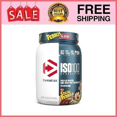 Dymatize ISO100 Hydrolyzed Whey Isolate Protein Powder, Cocoa Pebbles, 20 Serv
