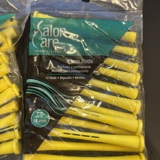 Lot of 3 Packs Salon Care Professional yellow Perm Rods 32 Pack 1/2 11 mm