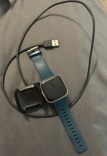 USED Fitbit Versa 2 Fitness Tracker - Rose Gold With Teal Silicone Band