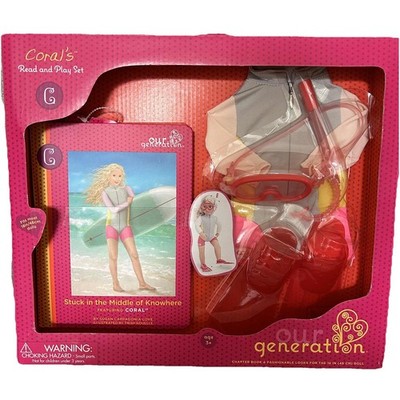 NEW Our Generation for 18'' Doll Accessories - CORAL'S Read & Play Set