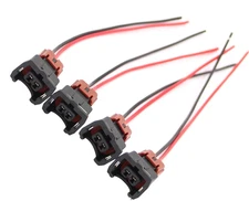4x Fuel injector Connector plug pigtail Fit for 1989-1990 Nissan 240sx 2.4L