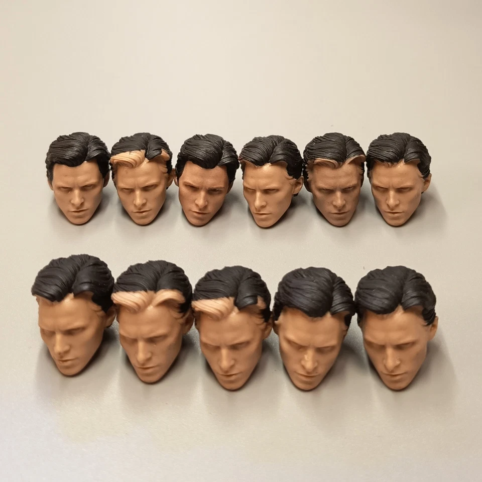 Mezco One 12 Caballero Oscuro BRUCE WAYNE CABEZA ESCULPIDA Parcialmente Pintado Lote de 11 Foto 2 de 4