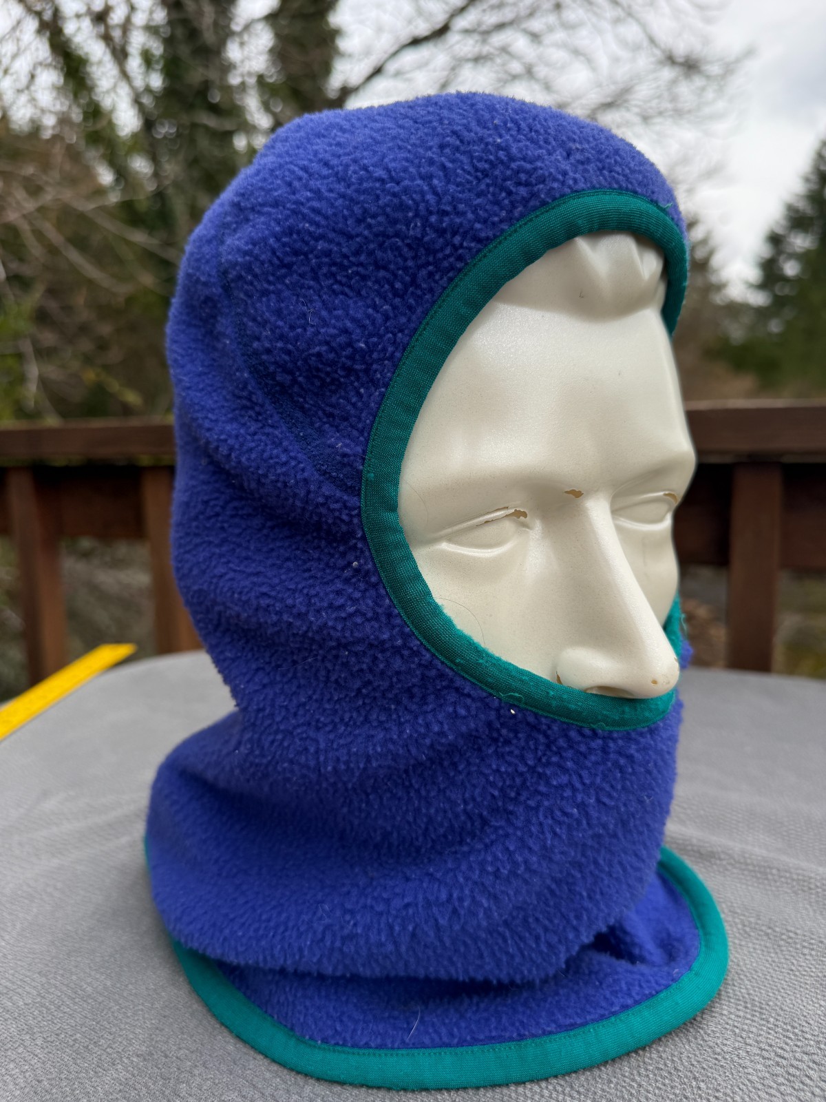 Vintage PATAGONIA Ski Mask BLUE FLEECE Made in USA Hat ONE SIZE Balaclava HOOD