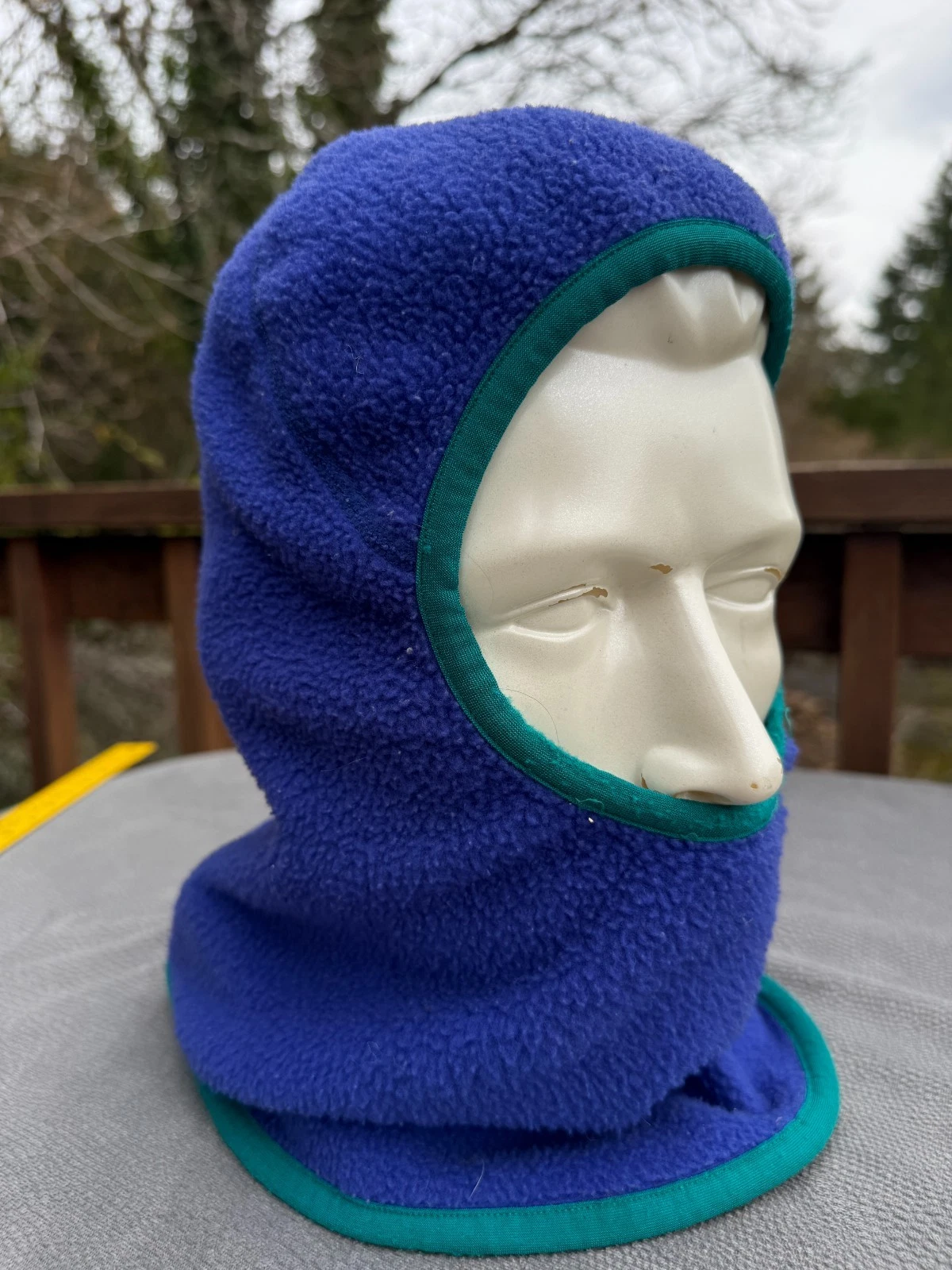 Vintage PATAGONIA Ski Mask BLUE FLEECE Made in USA Hat ONE SIZE Balaclava HOOD