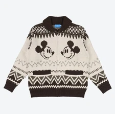 Japan Tokyo Disney Resort Mickey Mouse Sweater Unisex L Size White Limited 2025