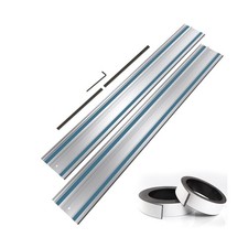 Track Saw Guide Rail Joining Set 110" - Fit For Makita w/ Connectors Strips