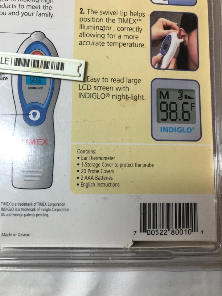 Timex One Second 照明器耳温计。 全新未拆封 — 第 4/4 张图片