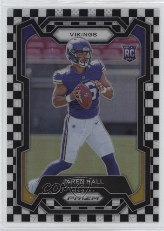 2023 Panini Prizm Rookies Black & White Checker Jaren Hall #367 Rookie RC 0y38