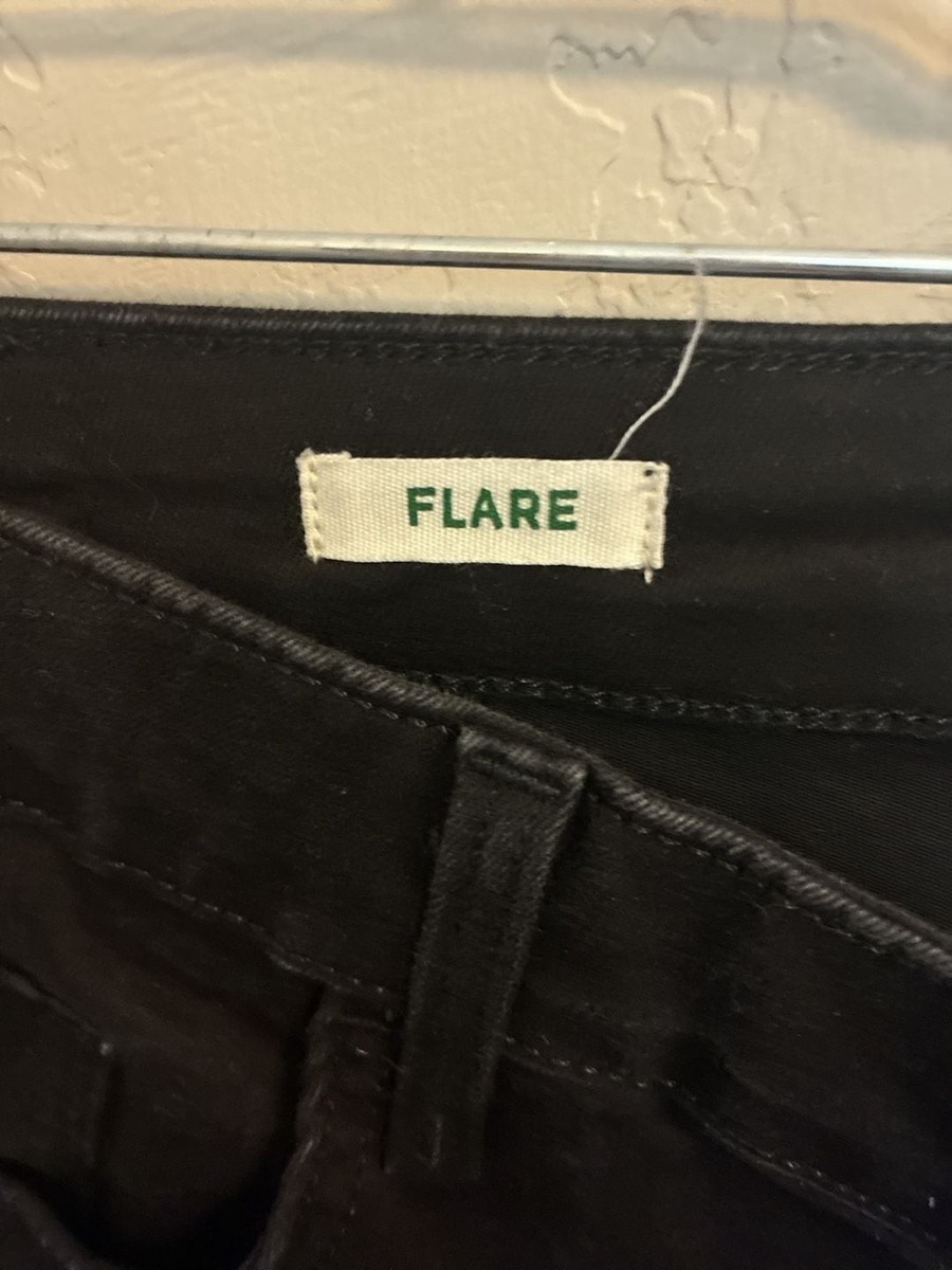 River Island Denim Specialist Black Flare Jeans, Size 16 View 4