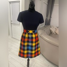 RARE Vintage ILGWU Oscar de la renta wool union made dress Sz 8 vtg