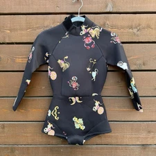 Cynthia Rowley Zodiac Print High Neck Long Sleeve Neoprene UPF 50+ Wetsuit Sz S