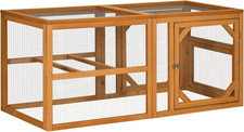 Pawhut 55" Wooden Chicken Coop Add-On Expansion, Mini Chicken Coop Outdoor Chick