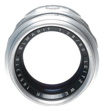 Elmarit 2.8/90mm Leica M Leitz camera lens with hood caps and filter set