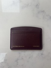Victoria Beckham Card Holder In Burgundy Leather