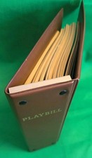 9x Playbills w/ Binder Vtg with 9 Rods Inserts for Theater Broadway Evita Cats
