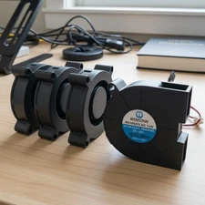 Pack of 4 - 50mm 12V Blower Fan for Optimal 3D Printing & Cooling Performance