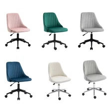 Vinsetto Velvet-Touch Mid-Back Armless Computer Office Task Chair Seat