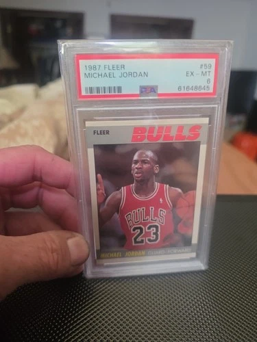 1987 FLEER #59 MICHAEL JORDAN PSA 6💥💥💥 Looks BETTER ^^👍👍💪