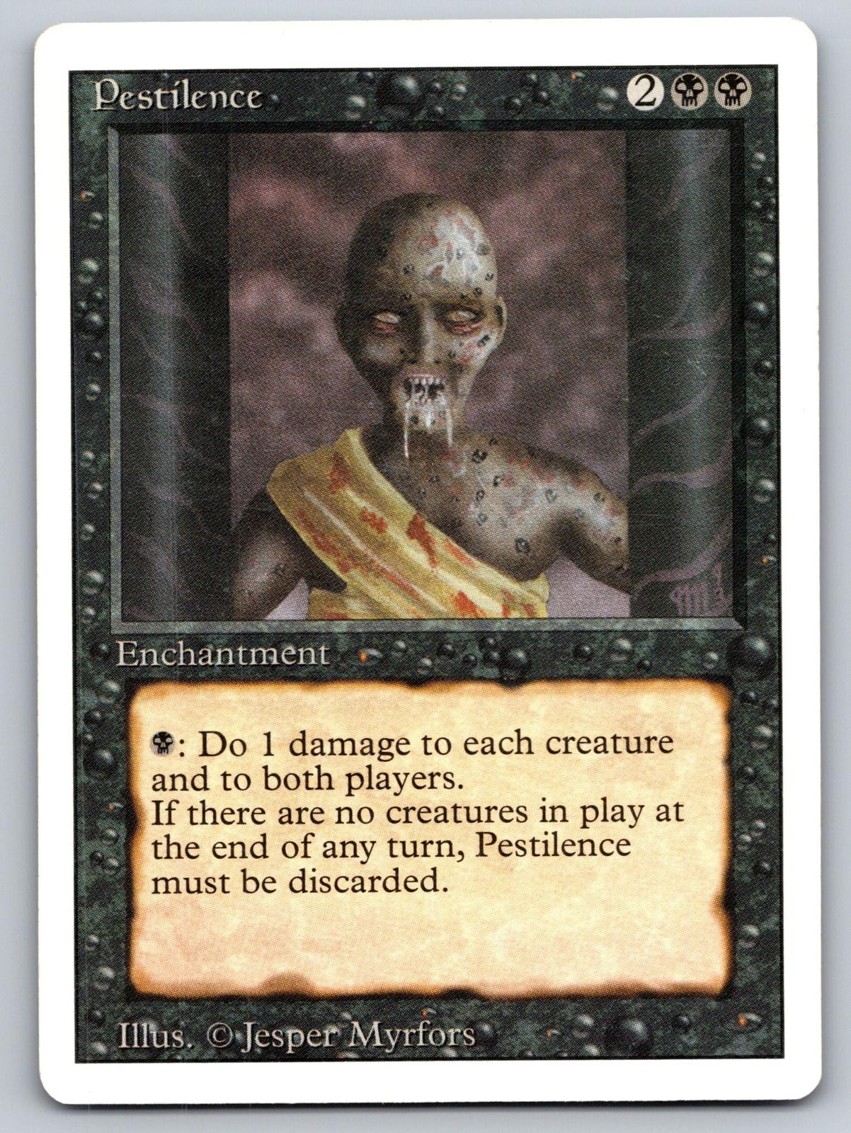 Pestilence Common Revised Edition Magic: The Gathering Moderately Played
