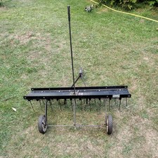 Lawn Moss Scarifier/Rake Tow behind ride on mower  Heavy Steel Approx metre Used
