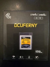 128GB DCUFFERNY Type B Memory Card,Up to 1700MB/s Read1480MB/s,Write Raw 4K/8K 
