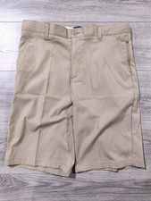 Lands End Shorts Kids Size 20 Beige Active Chino Uniform Bottoms Adjustable Boys