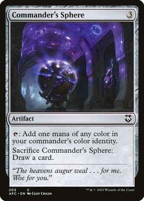 Commander's Sphere (203/359) Adventures in the Forgotten Realms Commander LP