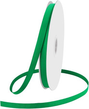 3/8" X 100 Yards Green Grosgrain Ribbon, Premium Grosgrain Ribbon for Sewing, Gi