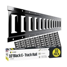 Ten 10-ft E Track Tie-Down Rail, Powder-Coated Steel ETrack TieDowns, Horizon...