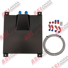Aluminum 10 Gallon Level Racing Sender Fuel Cell Gas Tank W Nylon Fuel Line Kit