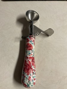 Pioneer Woman Flower Garden Stainless Steel Trigger Ice Cream Scoop unused 8.5"L