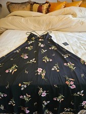 NWT Lulu’s black dress with bareback Maxi Party Dress Size M