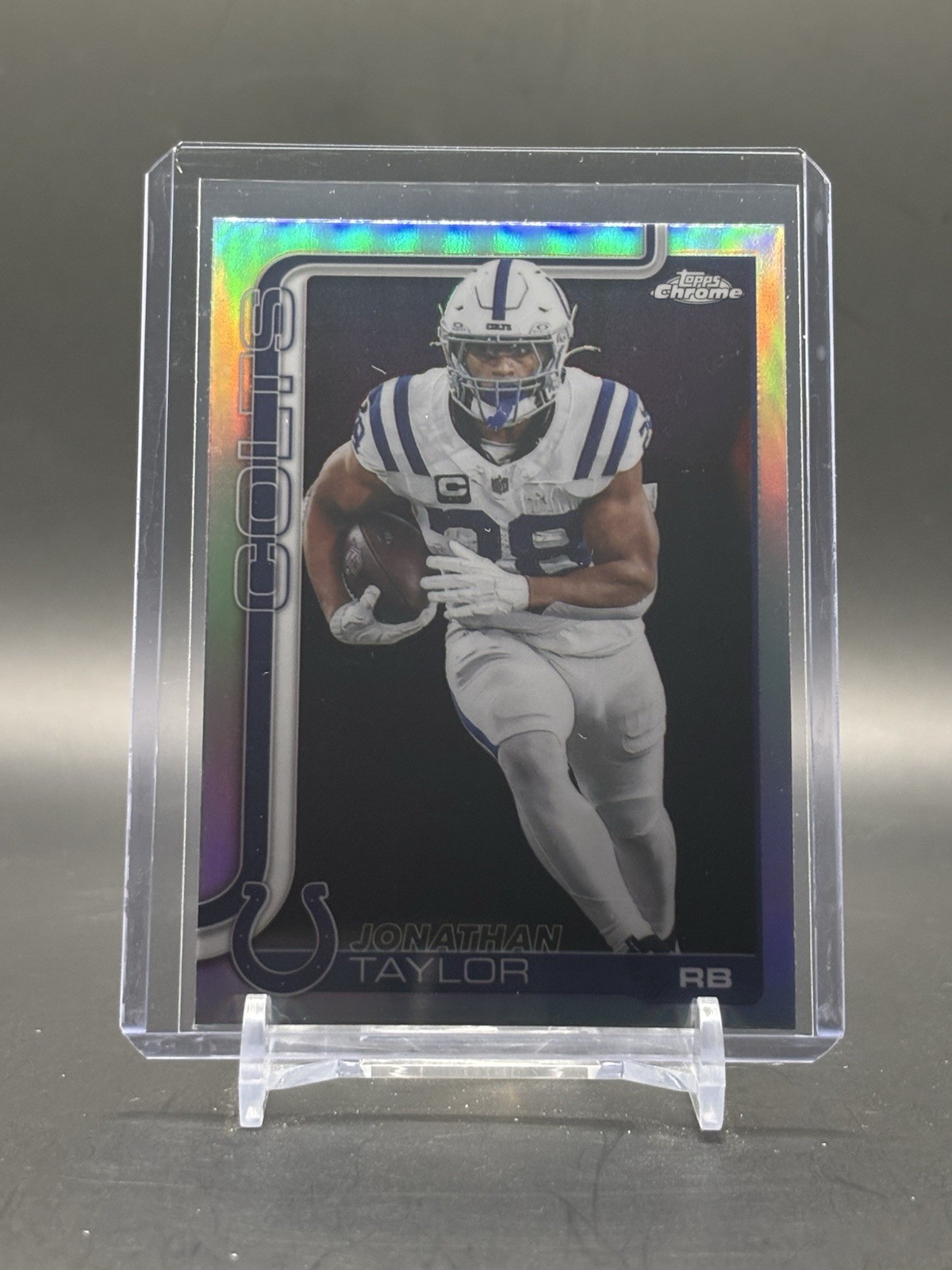 2025 Topps Chrome Football #130 Jonathan Taylor Silver Refractor