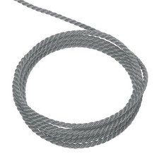 Twisted Cord Trim, 5 Yard 2mm 3-Ply Twine Braided Rope Thread, Dark Grey