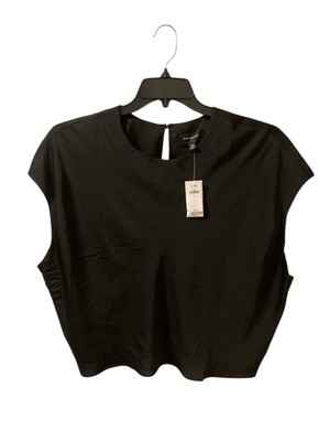 NWT Banana Republic Sleeveless Blouse Black Sz XL $65 Silky Capsule Wardrobe