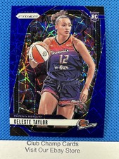 2024 #48 Celeste Taylor Panini Prizm WNBA Blue Velocity Prizm RC Mercury