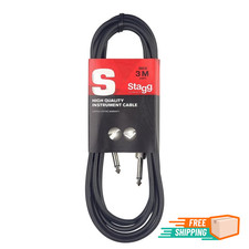 Cavo Standard per Strumenti, Doppio Jack Aux 3Mt per Chitarra Elettrica, Mixer..