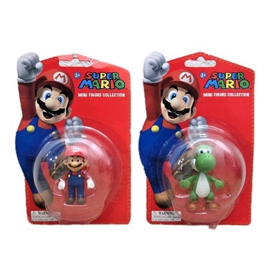 Super Mario MARIO & YOSHI (Hands Down) 2.5'' Mini Figure Collection Lot Of 2