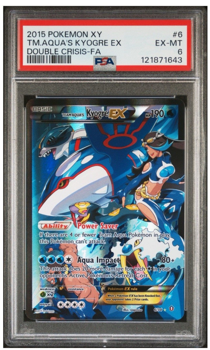 Team Aqua's Kyogre EX 6/34 Double Crisis Holo for sale