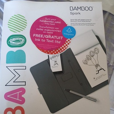 Wacom Bamboo Spark Samrt Folio Digital Ballpoint Pen with Gadget Pocket